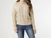 Coco + Carmen - Viola Cable Knit Turtleneck Sweater