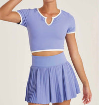 Thrive Societe - Refine Notch Neck Cropped Tee