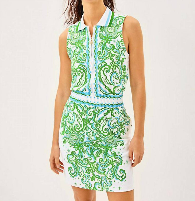 Lilly Pulitzer Upf 50+ Love Active Sleeveless Dress in resort white sol mates engineered luxletic - women's dress