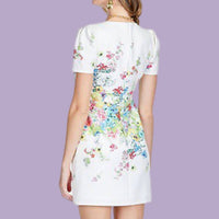 Jade - Bursting Garden Fitted Dress