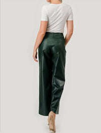 Geegee X Lovelo - Piper Faux Leather Wide Leg Pant
