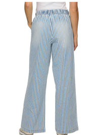 Flags & Anthem Triana Wide Leg Pant in railroad stripe - women's pants - detail view