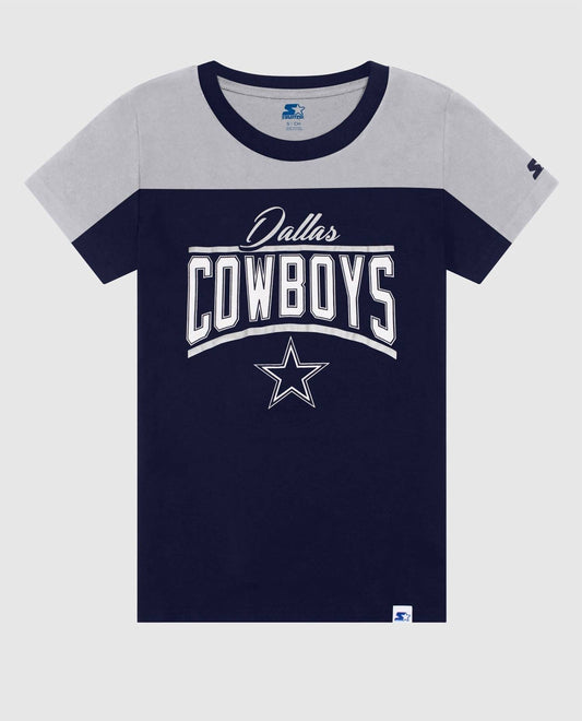Starter - Women's Dallas Cowboys Crew Neck Color Block Shirt