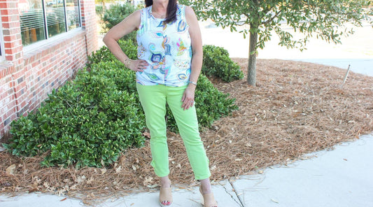 Charlie B - Women's Side Knot Cropped Denim Pants