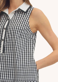 Entro - Gingham Cotton Mini Dress