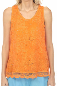 Johnny Was WAYNE TANK ELIZA in firecracker - women's tank top - view 4