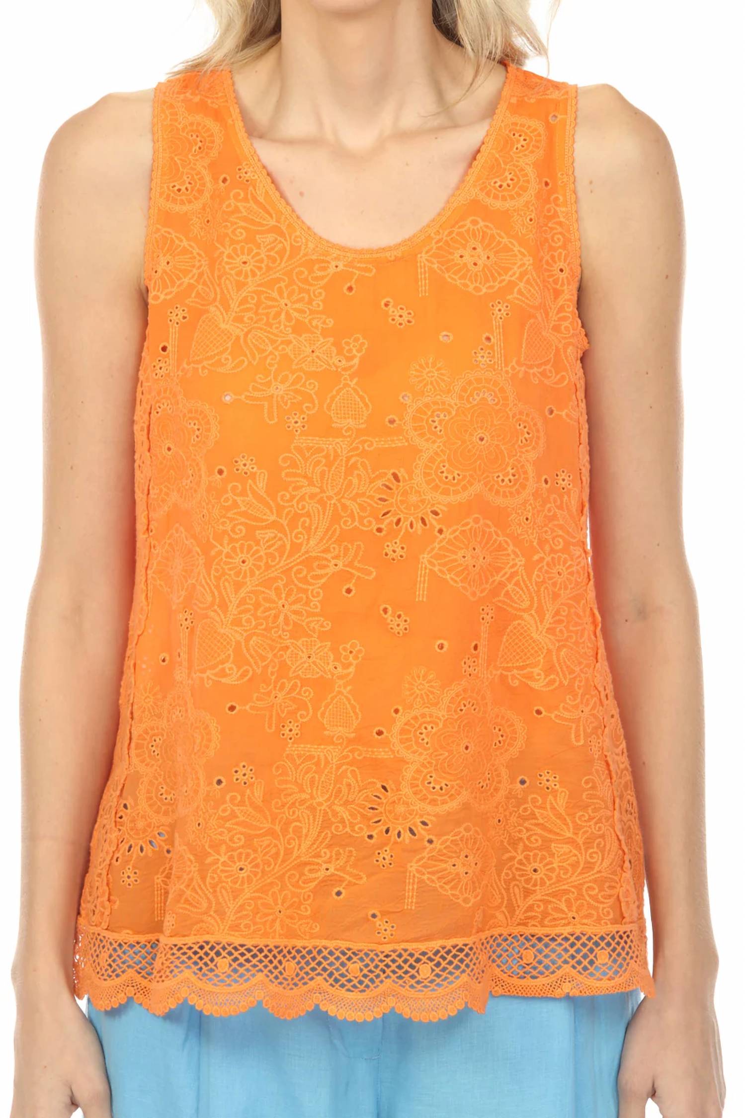 Johnny Was WAYNE TANK ELIZA in firecracker - women's tank top - view 4
