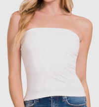 Zenana - Premium Cotton Built-in-bra Tube Top
