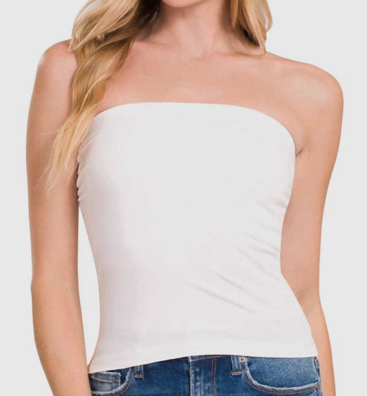 Zenana - Premium Cotton Built-in-bra Tube Top