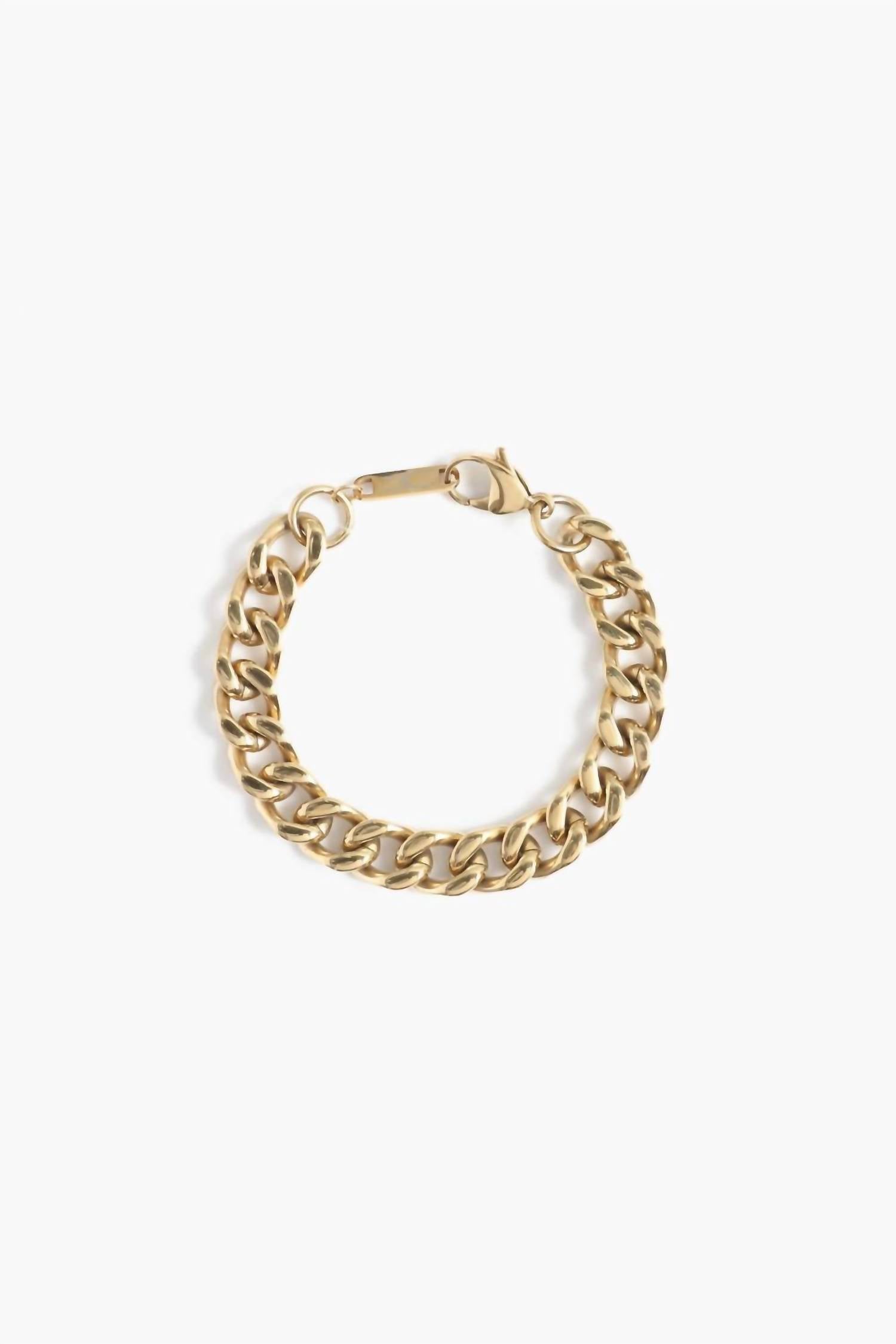 Marrin Costello Women's Queens Cuban Link Bracelet in gold - women's jewelry