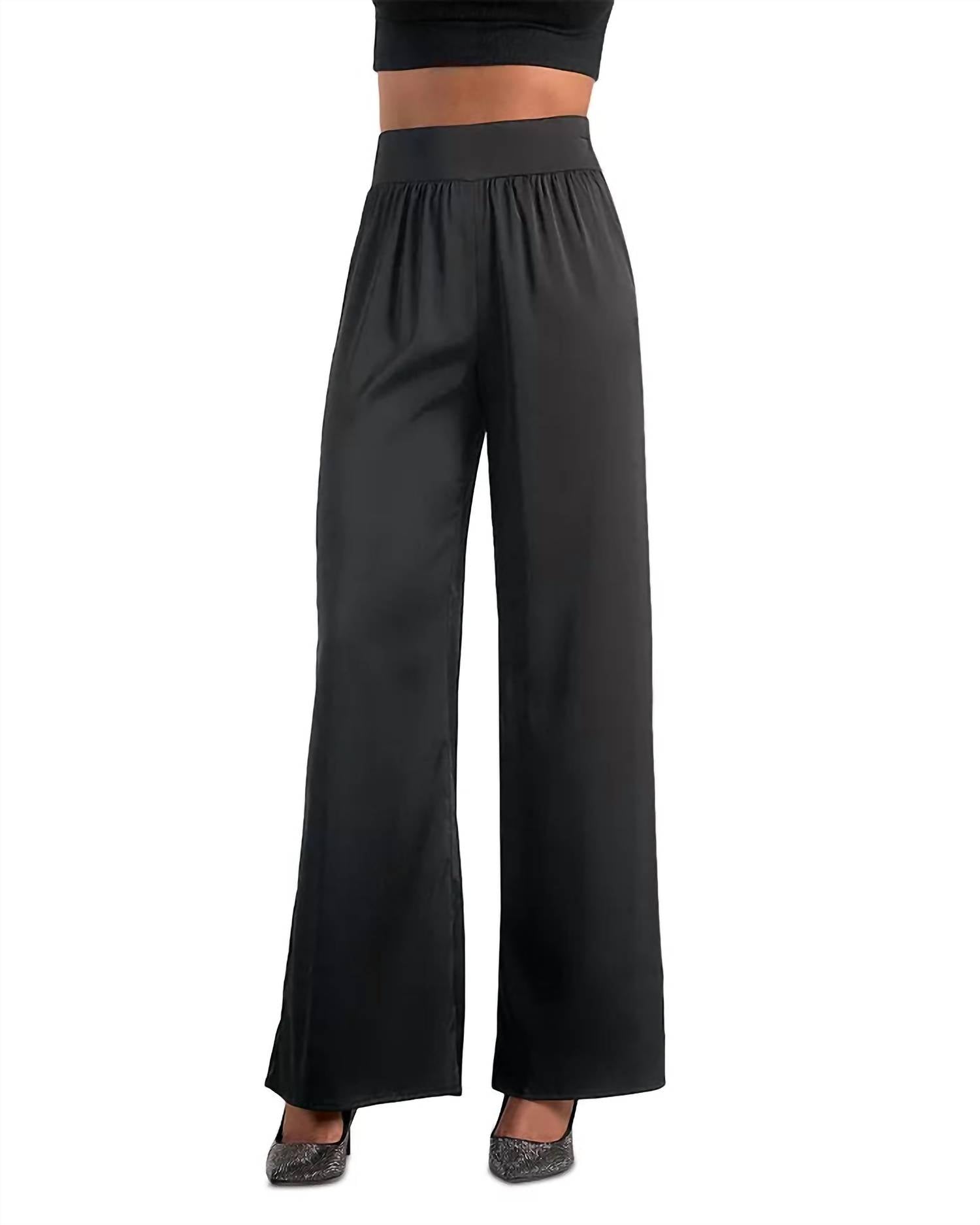 ELAN Daniella Wide Leg Pants in black - women's pants