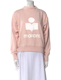 ISABEL MARANT Women's Moby Long Sleeve Sweatshirt in ecru pink - women's top
