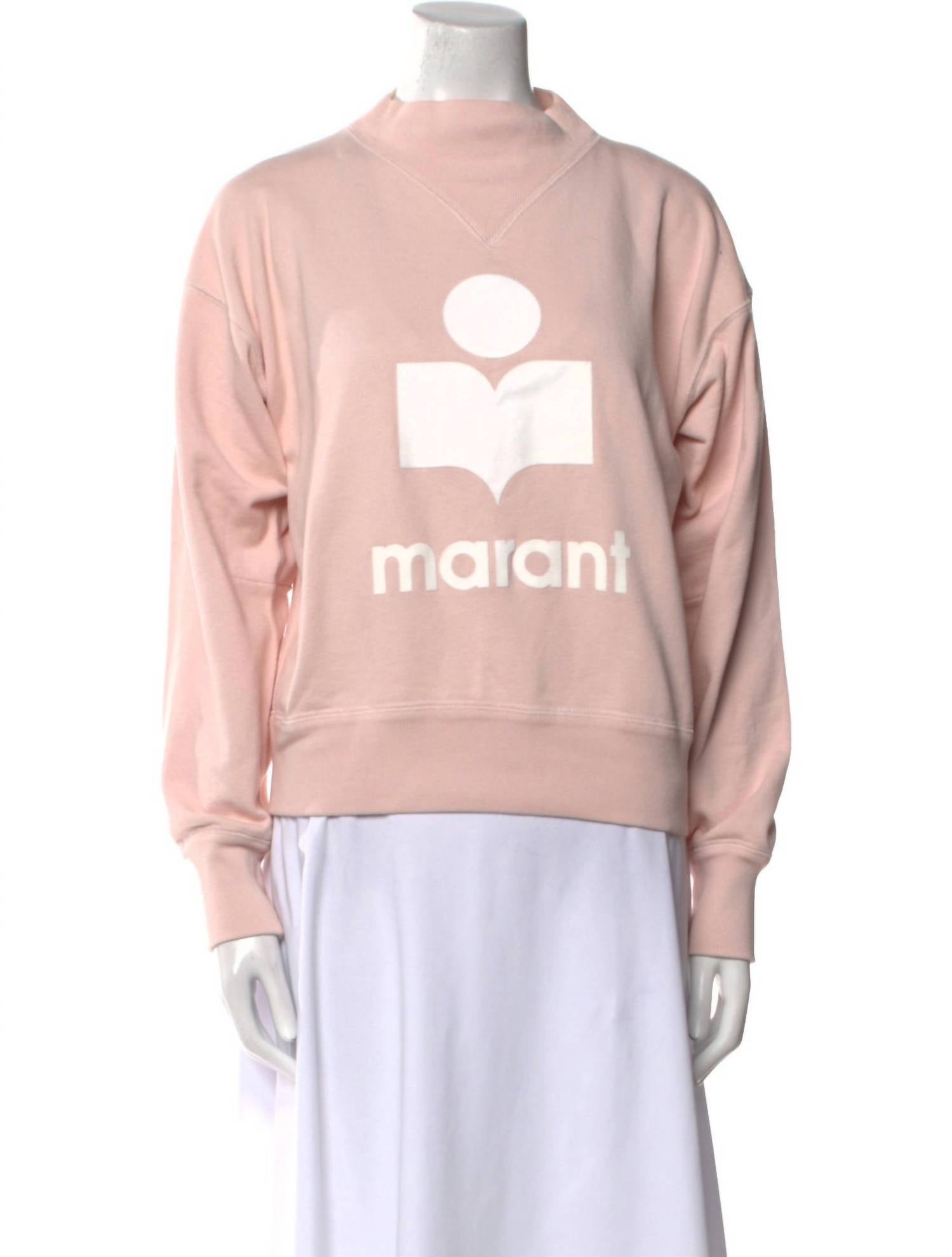 ISABEL MARANT Women's Moby Long Sleeve Sweatshirt in ecru pink - women's top