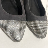 Schutz - Women’s Gemma Pointed Toe With Diamonds Ballet Flats