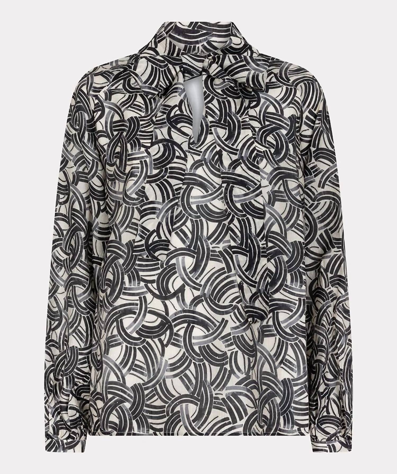 Esqualo - Button Up Print Blouse