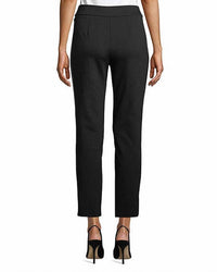 Calvin Klein - Faux Leather Stripe Ankle Pants