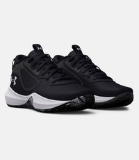 UNDER ARMOUR Men's Lockdown 6 Basketball Shoes in black white - men's sneaker - detail view
