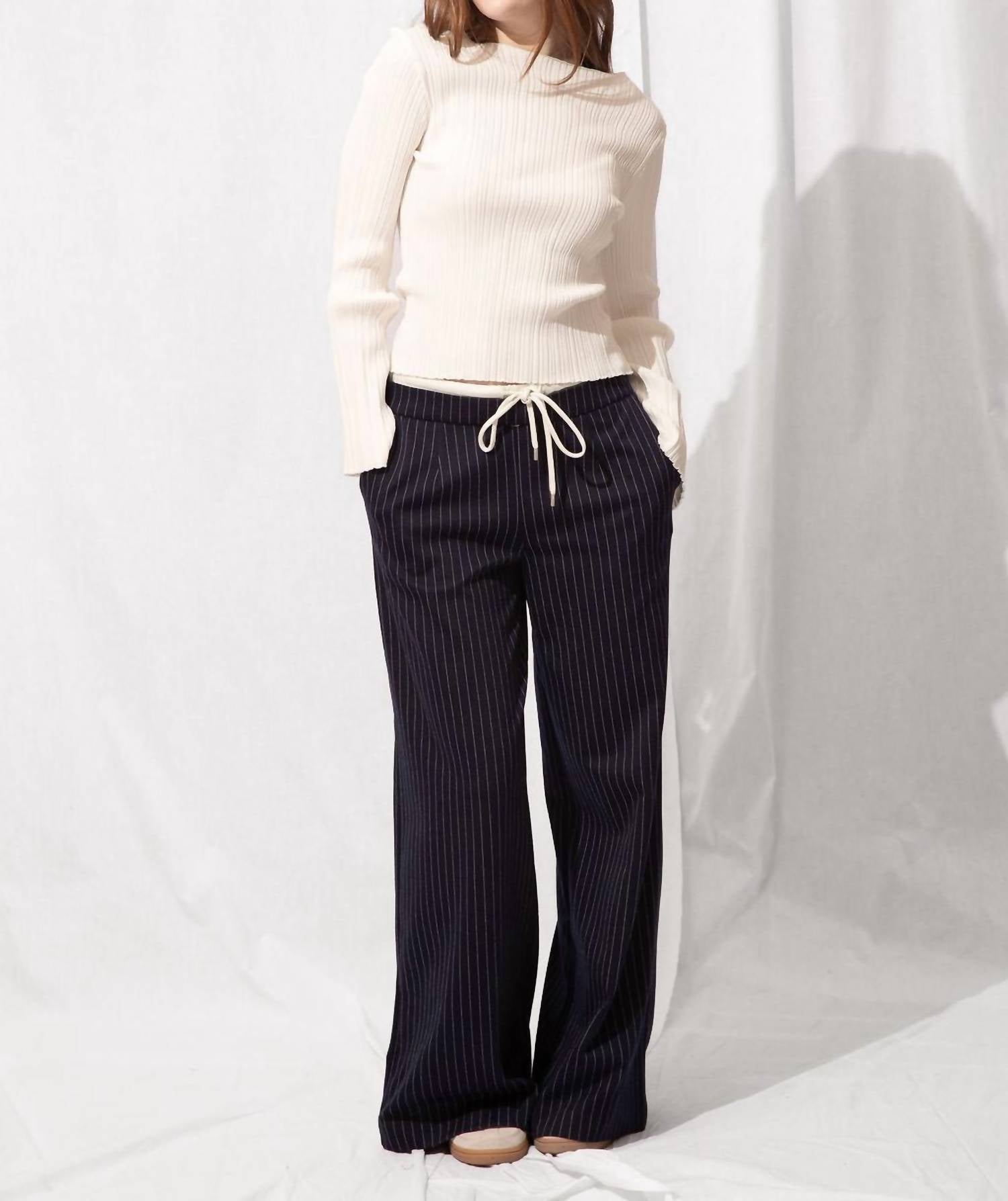 Skies Are Blue - Ella Pinstripe Pants