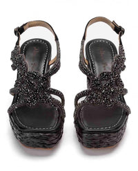 Alma En Pena Women's Malaquita Wedge Sandals in black - women's sandal - view 4