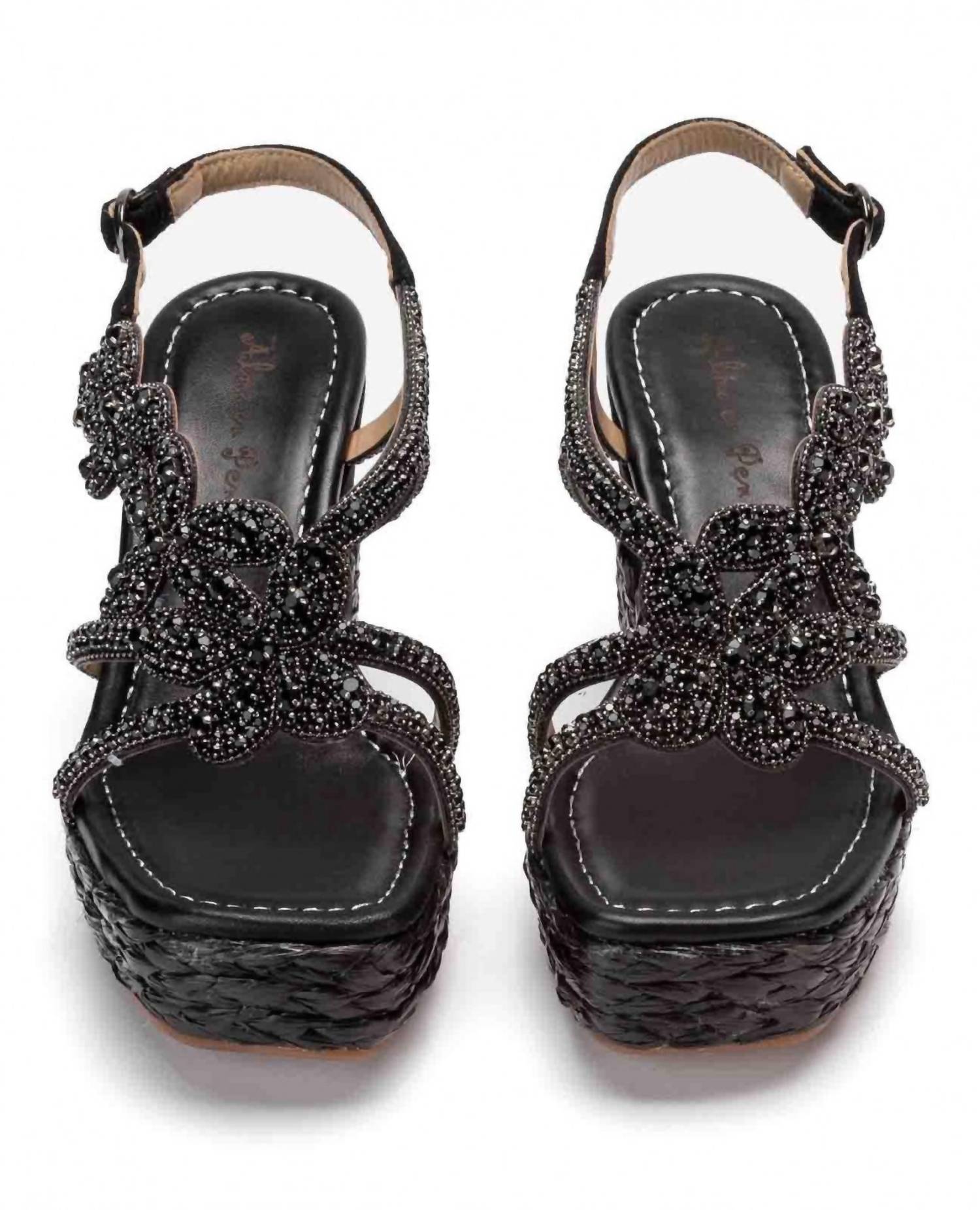 Alma En Pena Women's Malaquita Wedge Sandals in black - women's sandal - view 4