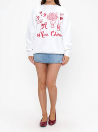 Show Me Your Mumu Stanley Crewneck Sweatshirt in mon cherie graphic - women's top - view 4