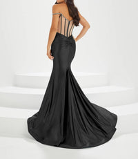 Tiffany Designs - Off Shoulder Corset Mermaid Dress