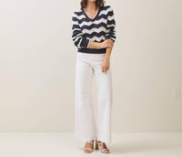 Able - Zigzag V-Neck Sweater