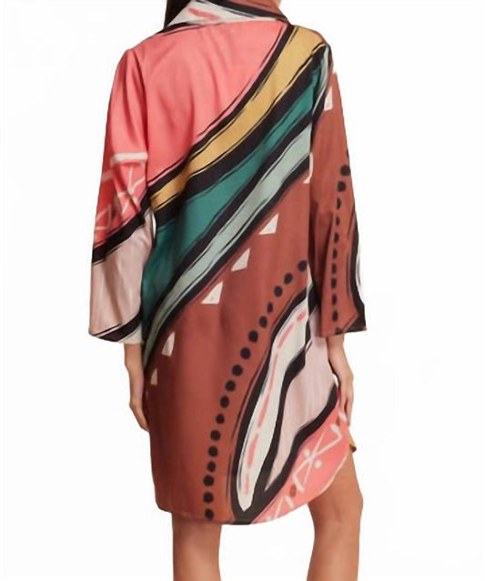 Modaposa - Women's Gabriella Abstract Fall Resort Dress