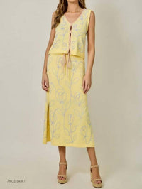 Mystree - Bloom Knit Midi Skirt
