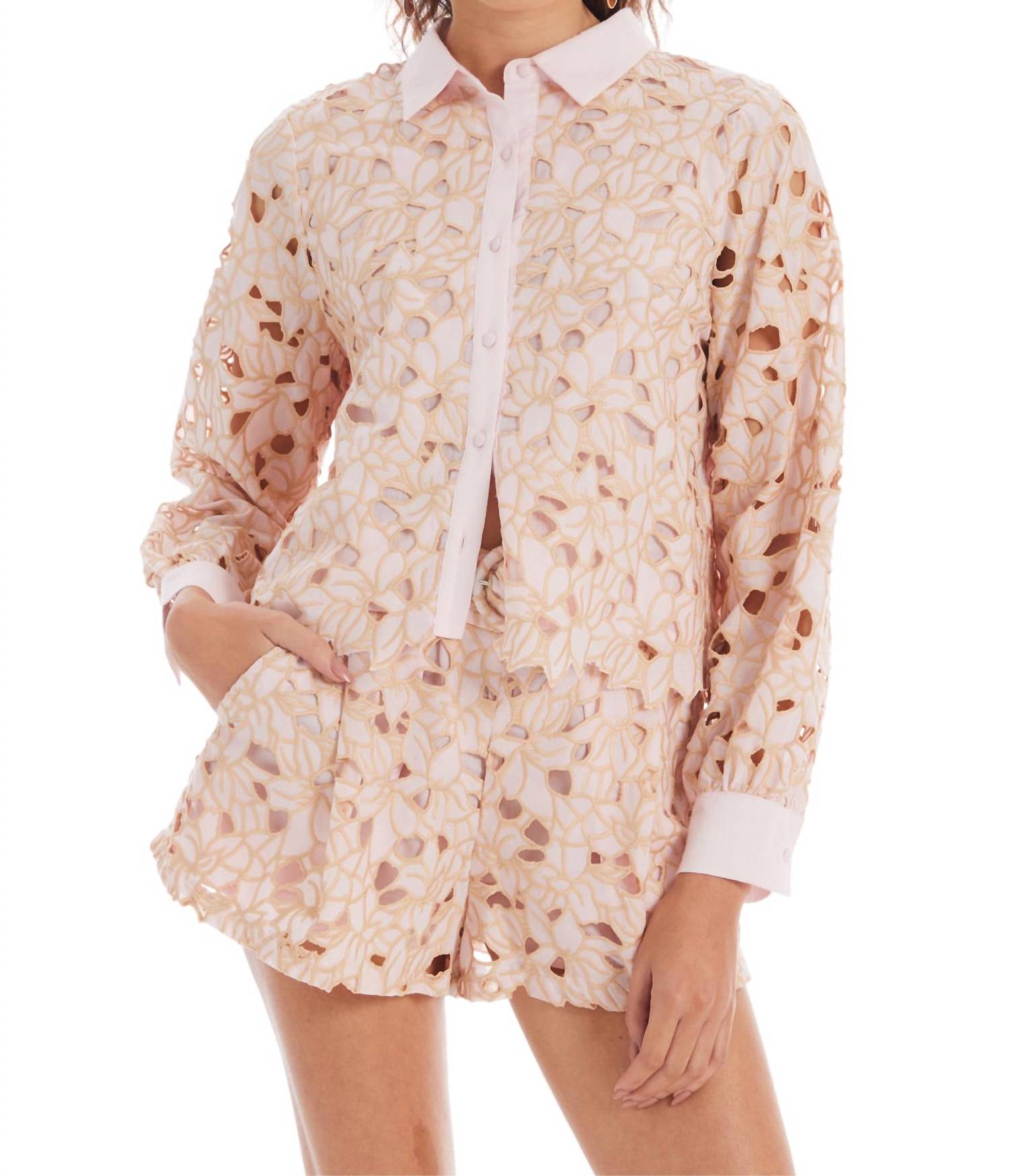 ALLISON NEW YORK Ainsley Shorts in blush - women's shorts - view 5