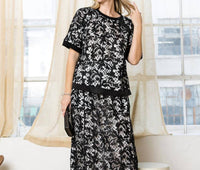 Joh - Wineva Lace & Satin Top