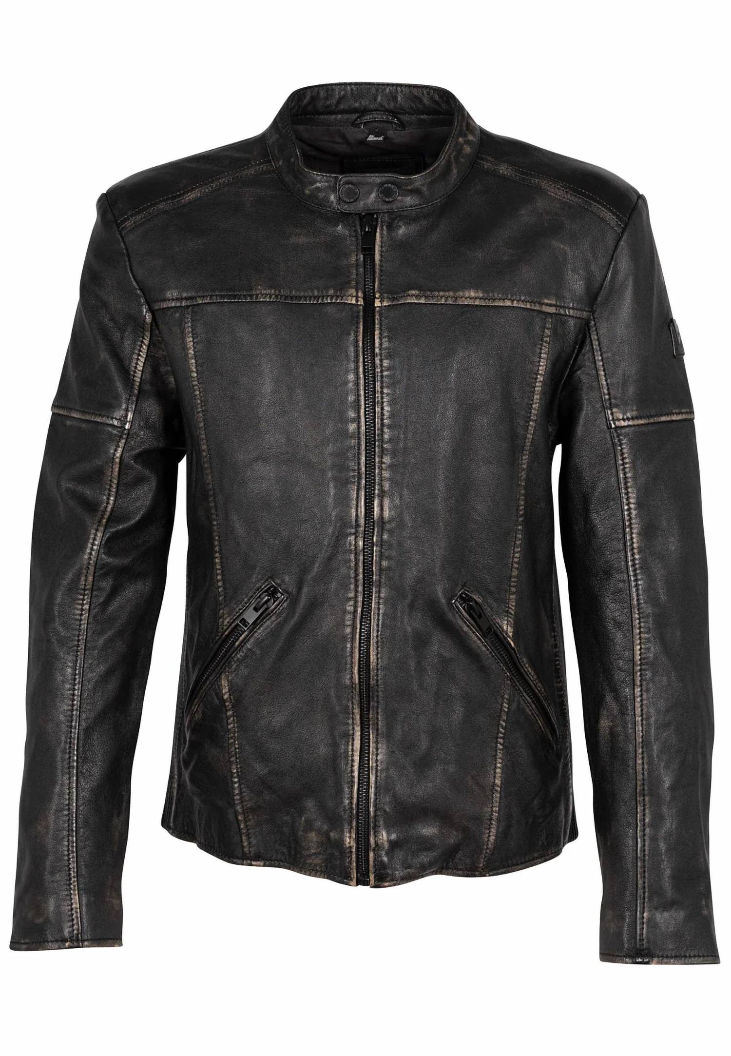 Mauritius - Men's Aryn Rf Vintage Distressed Leather Jacket