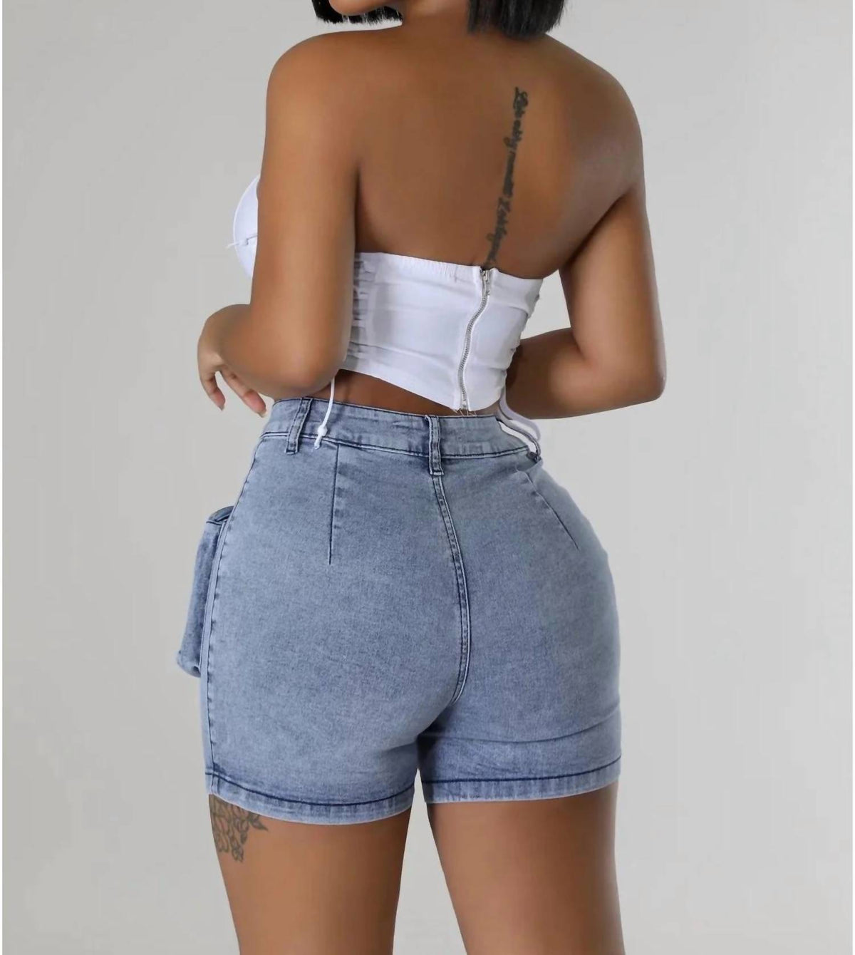 Good Time Usa - Keata Cargo Denim Shorts