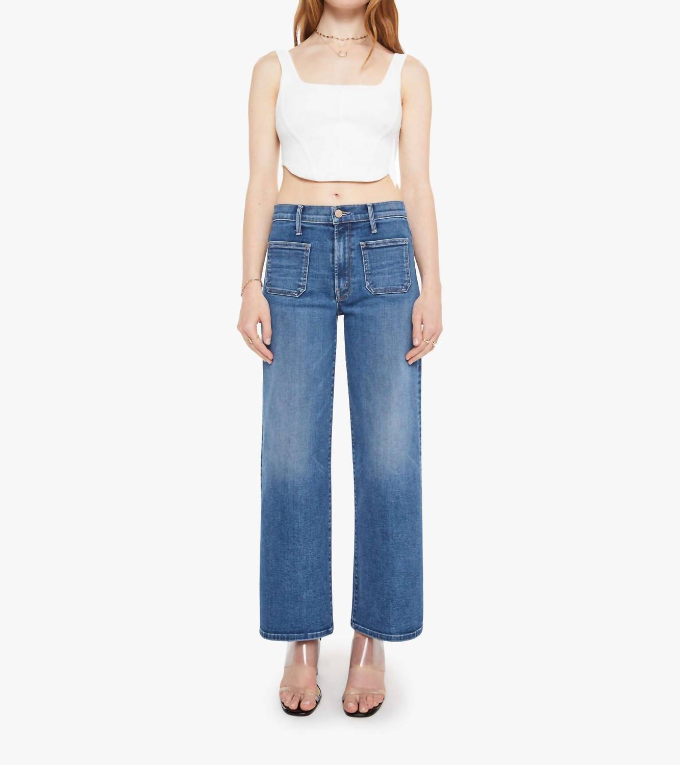 Mother - Patch Pocket Mid Rise Maven Ankle Jeans