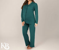 Kindred Bravely - Maternity Bamboo Classic Long Sleeve And Nursing Pajama Set