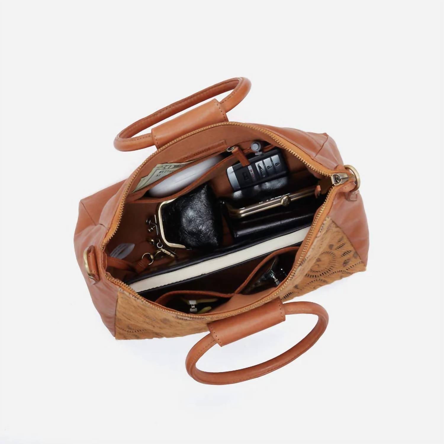 HOBO Women's Sheila Satchel in harvest wheat - women's bag - alternate view