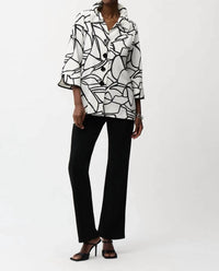 Joseph Ribkoff - Abstract 3/4 Sleeves Trapeze Jacket