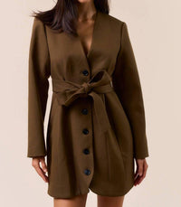 Lalavon - Belted Blazer Mini Dress