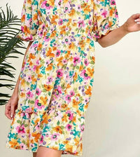 Chris & Carol - Carefree Smocked Waist Mini Dress