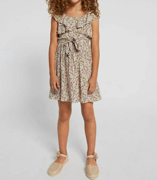 Mayoral - Girls Floral Ruffle Dress