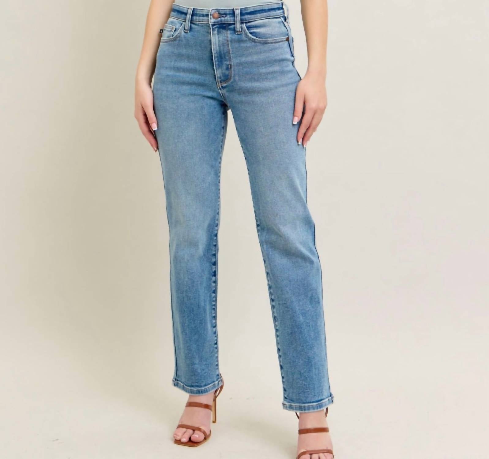 Judy Blue - High Waist Vintage Wash Straight Jeans