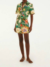 Farm Rio - Ecovero Linen Floral Romper