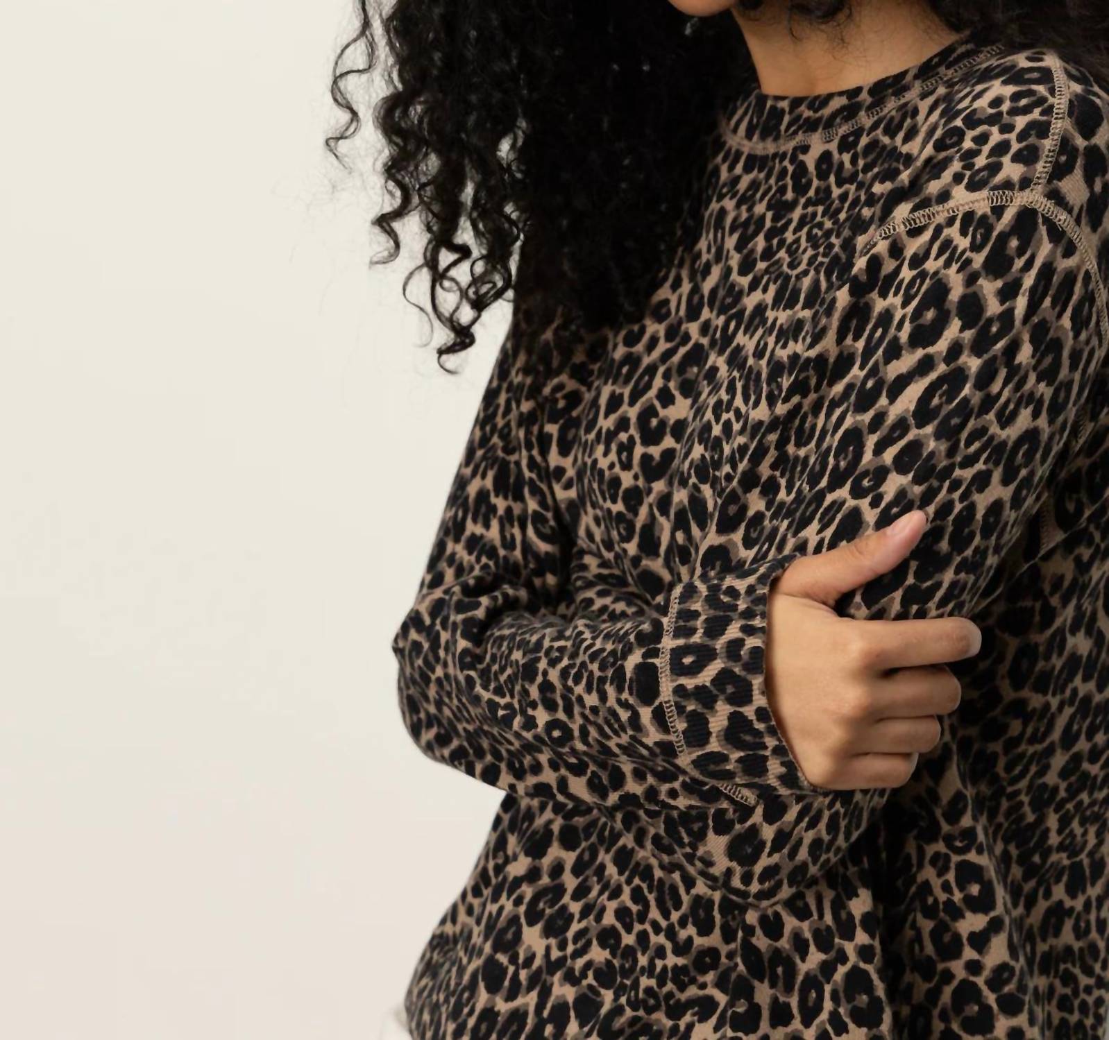 Sanctuary 24/7 Popover Top in french kitty - women's long sleeve top - detail view