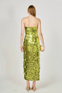endless rose Sequins Midi Dress in green - women's dress - view 4