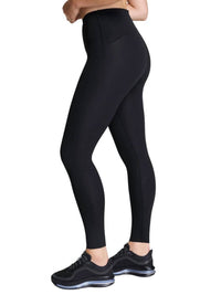 Spanx Embossed Leopard Print Leggings in black - women's pants - detail view