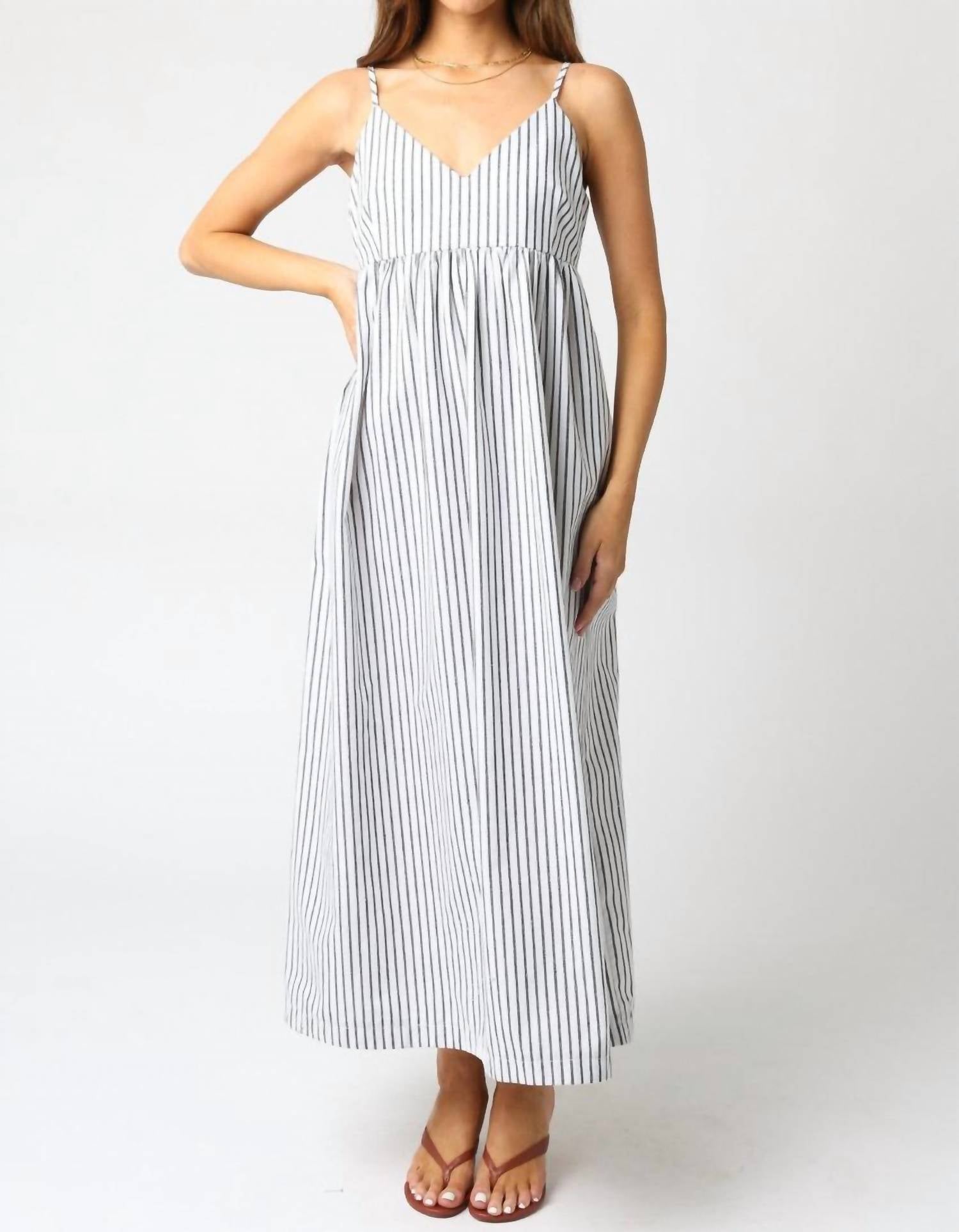 Olivaceous - Laila Stripe Maxi Dress