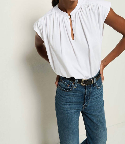 Nation Ltd - Cary Keyhole Cap Sleeve Top