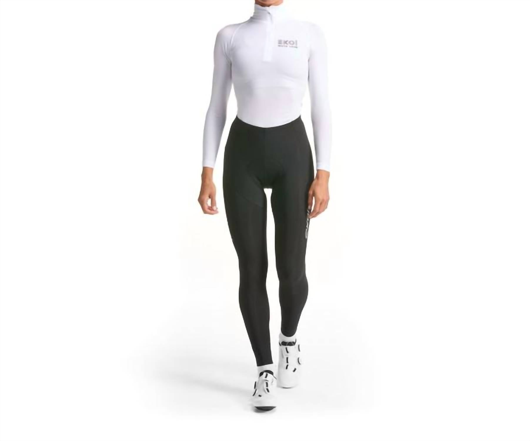 Ekoi Women’s Thermal Gel Padded Cycling Pants in black - women's pants - view 4