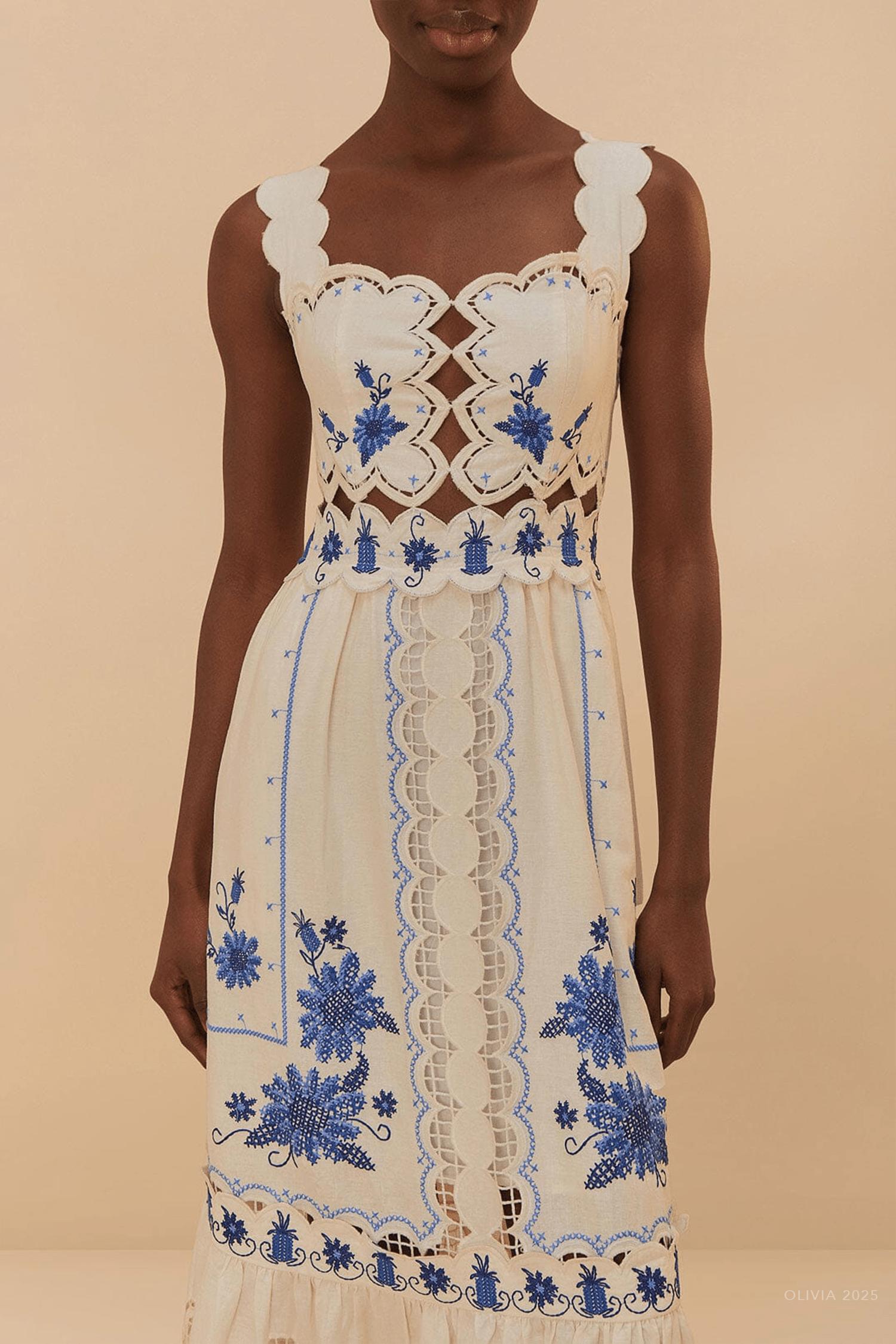 Farm Rio - Richelieu Sunflower Midi Dress