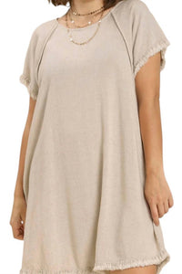 Umgee - Linen Fringe Dress - Plus